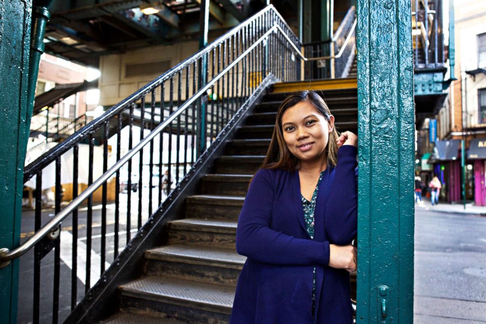 PHOTO: Sherile Pahagas, 33, now lives in Queens, New York with her 2-year-old son and continues to earn a living as a domestic worker. 