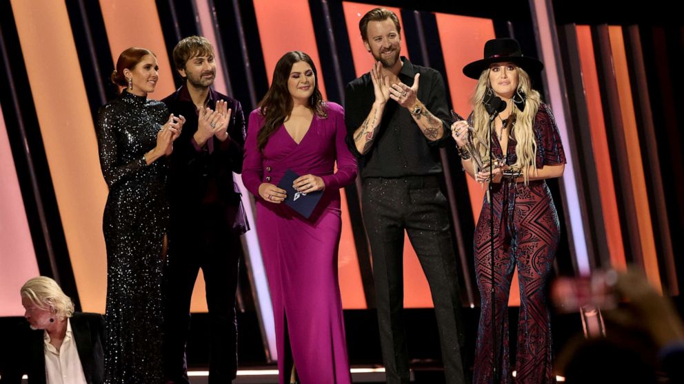 PHOTO: Lainey Wilson accepts the New Artist of the Year award onstage at The 56th Annual CMA Awards at Bridgestone Arena on Nov. 9, 2022, in Nashville, Tenn.