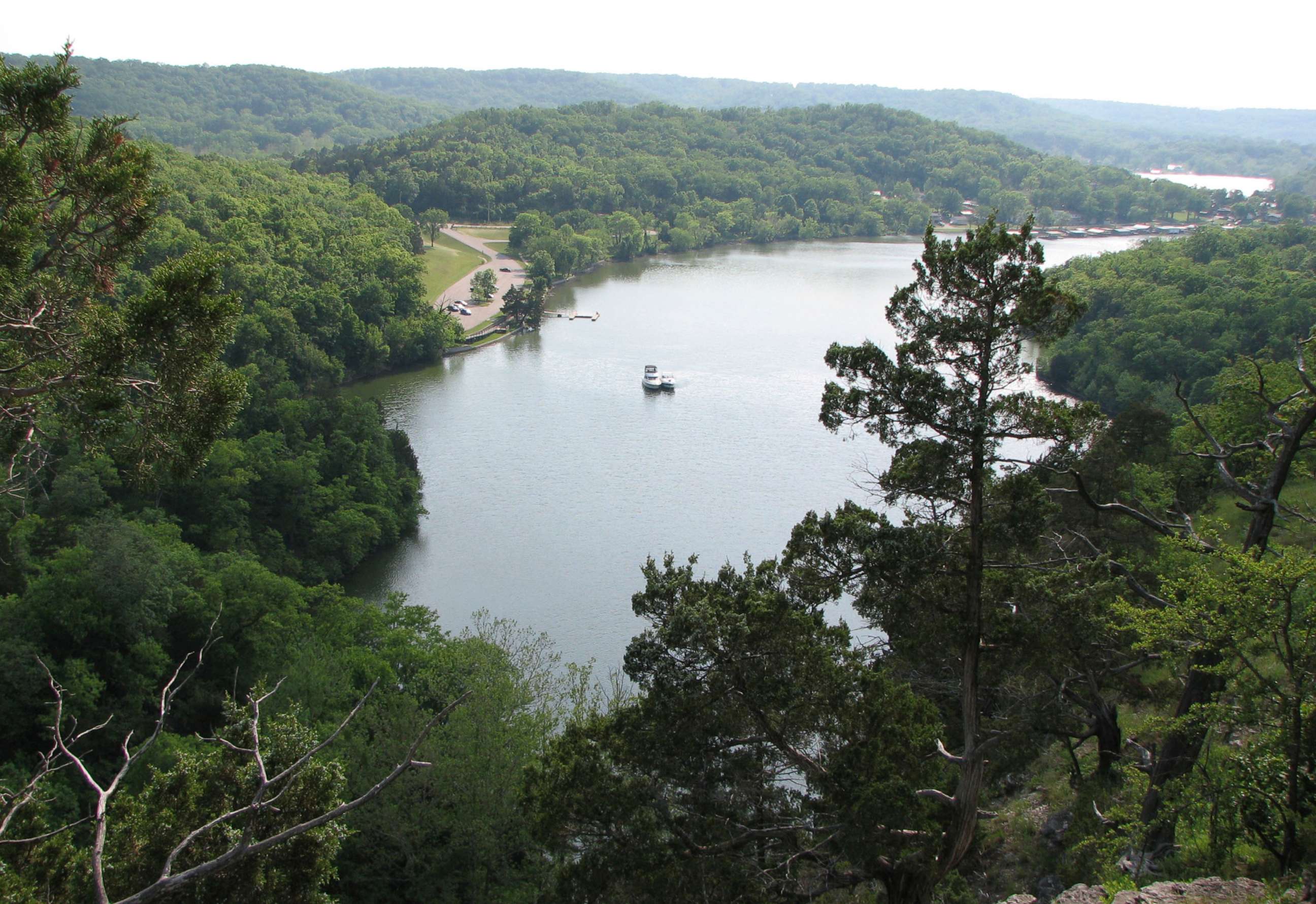 PHOTO: A trail overlooks the Niangua arm of the Lake of the Ozarks in Missouri, June 10, 2007.