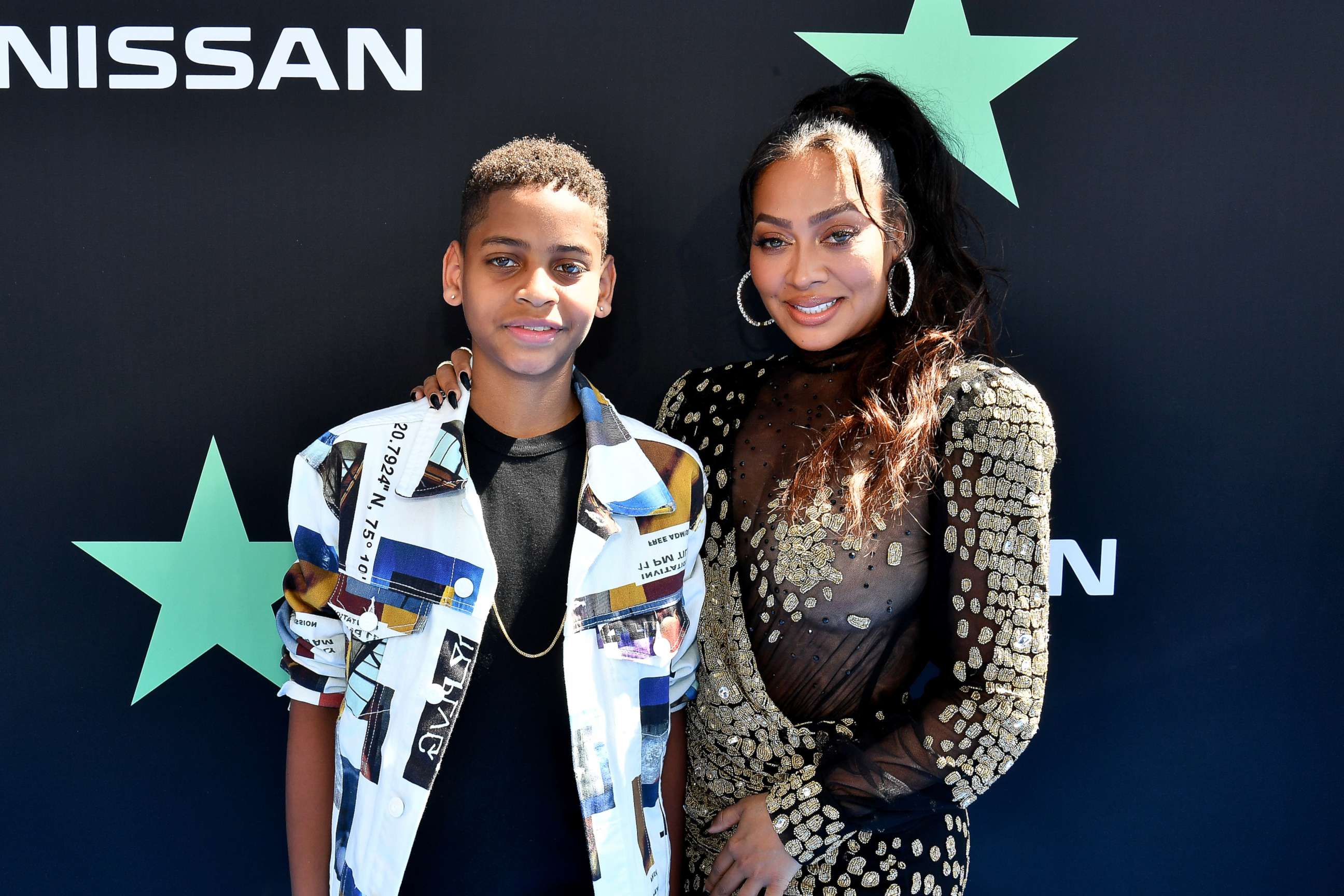 PHOTO: Kiyan Anthony and La La Anthony attend the 2019 BET Awards at Microsoft Theater, June 23, 2019, in Los Angeles.