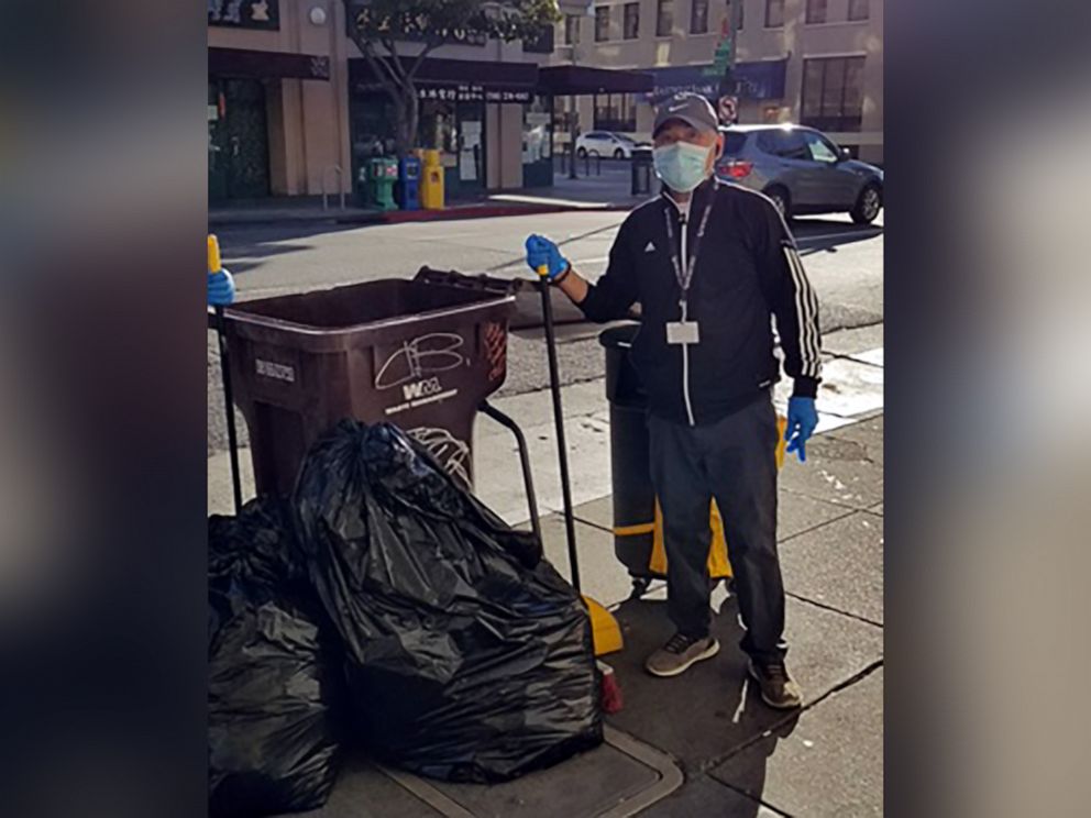PHOTO: Lam Le works as an ambassador for Oakland Chinatown Asian Health Services where he cleaned streets and escorted elders during an escalation of hate crimes against Asian Americans and Pacific Islanders in 2020.