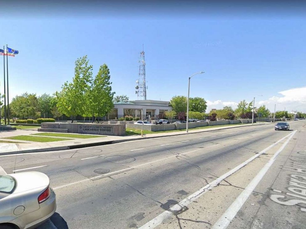 PHOTO: An unidentified gunman opened fire on a Los Angeles County Sheriff's deputy in front of the Lancaster, California, station on Wednesday, August 21, 2019. He was shot in his bulletproof vest and was not allowed. suffered only a minor injury.