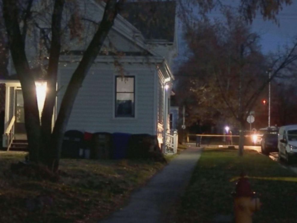PHOTO: Crime scene tape at the house where the body of David Stokoe, a landlord police believe was shot to death in a dispute over rent was found in Salt Lake City, Utah.