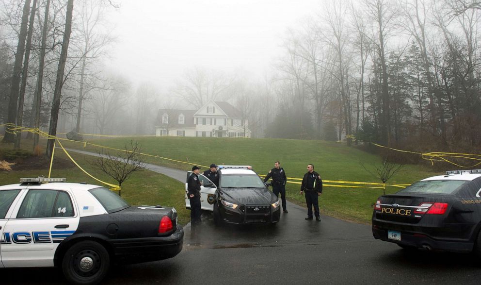 PHOTO: Police outside the home of Nancy Lanza,  Dec. 18, 2012, in Newtown, Conn. Nancy Lanza was killed by her son Adam before going on his rampage at Sandy Hook Elementary School, Dec. 14, 2012. 