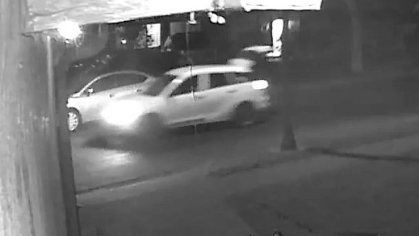 PHOTO: An image released by the Los Angeles Police Department shows what police believe is a 2003-2008 Toyota Matrix speeding away after witnesses heard a woman yelling for help in Los Angeles on Nov. 12, 2019.