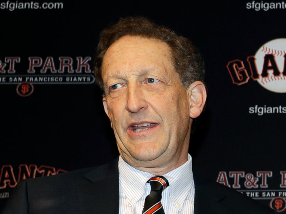 PHOTO: In this Jan. 19, 2018, file photo, San Francisco Giants President and CEO Larry Baer is shown during a press conference in San Francisco.