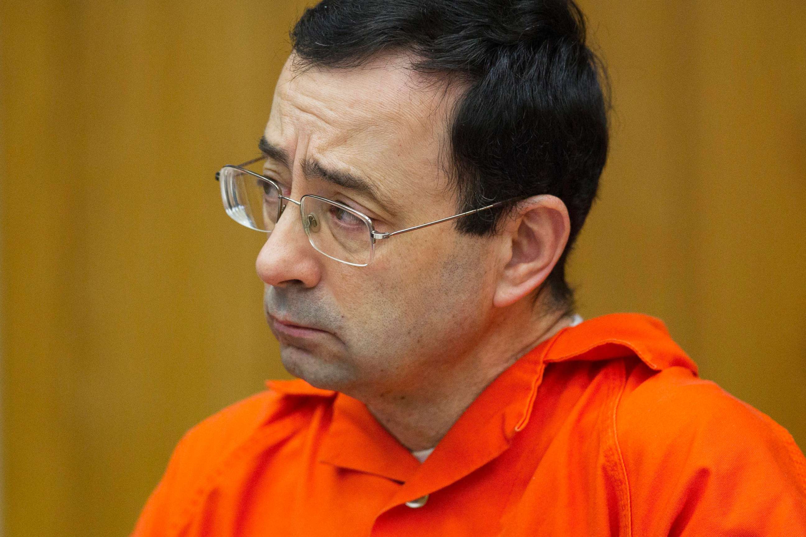 PHOTO: Larry Nassar appears for his sentencing at Eaton County Circuit Court in Charlotte, Mich., Jan. 31, 2018.
