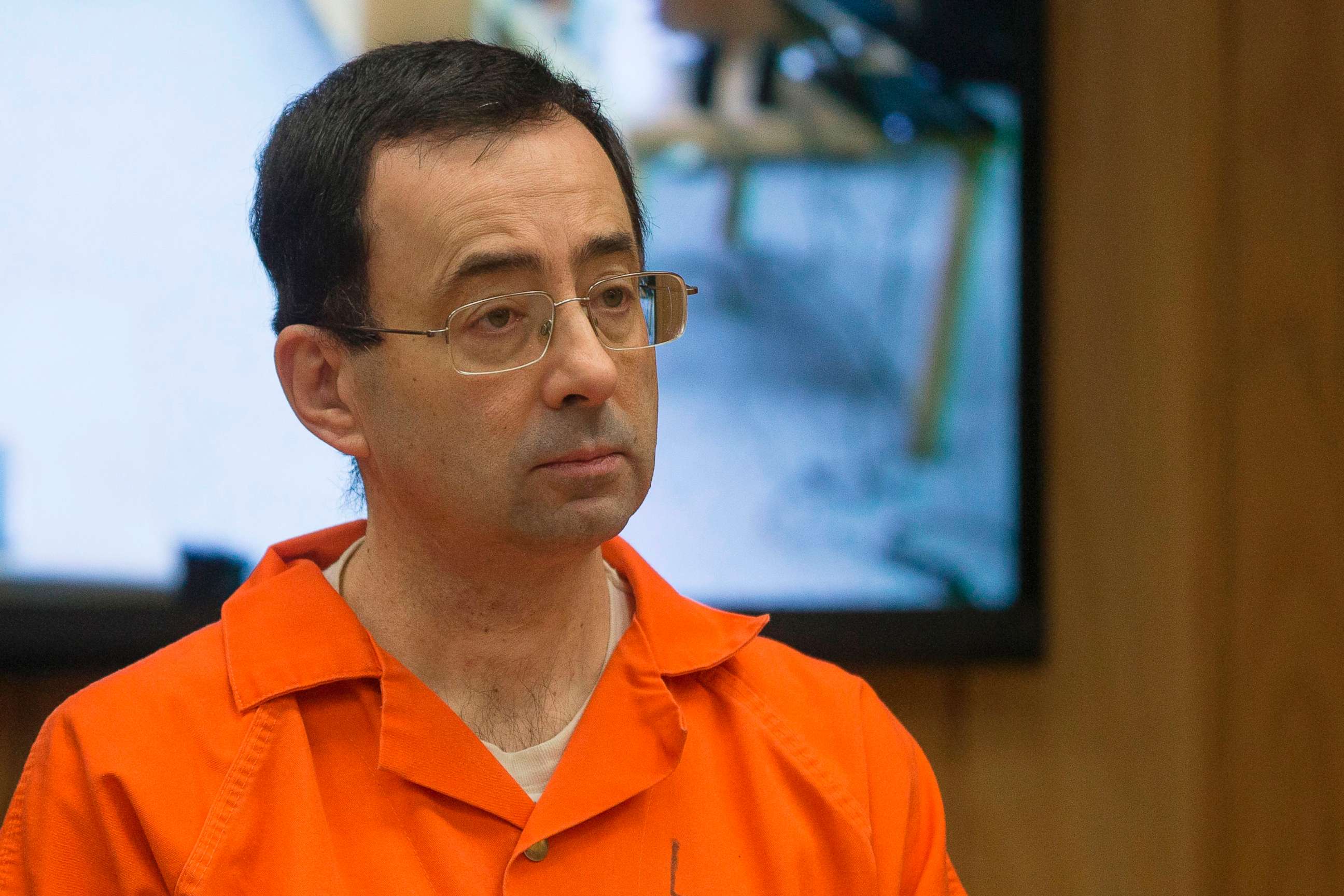 PHOTO: Former Michigan State University and USA Gymnastics doctor Larry Nassar appears in court for his final sentencing phase in Eaton County Circuit Court, Feb. 5, 2018 in Charlotte, Mich.