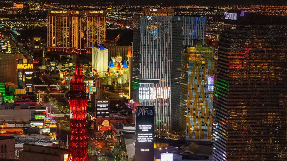 PHOTO: In this photo taken May 30, 2020, Las Vegas is shown preparing to reopen.