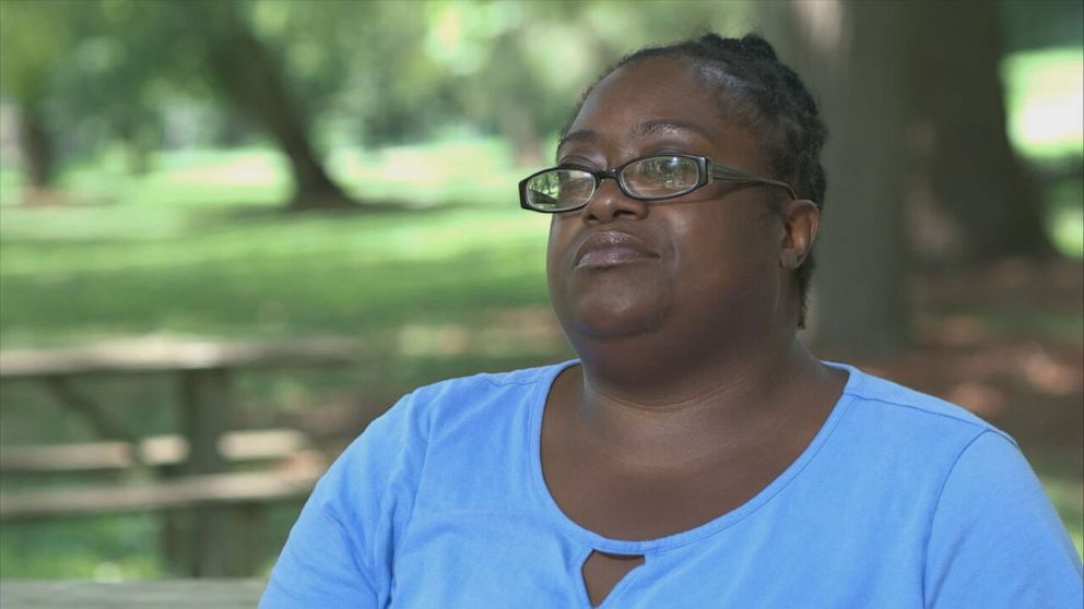 PHOTO: Latrish Oseko speaks  to "Nightline" about caring for her 4-year-old daughter without unemployment aid.