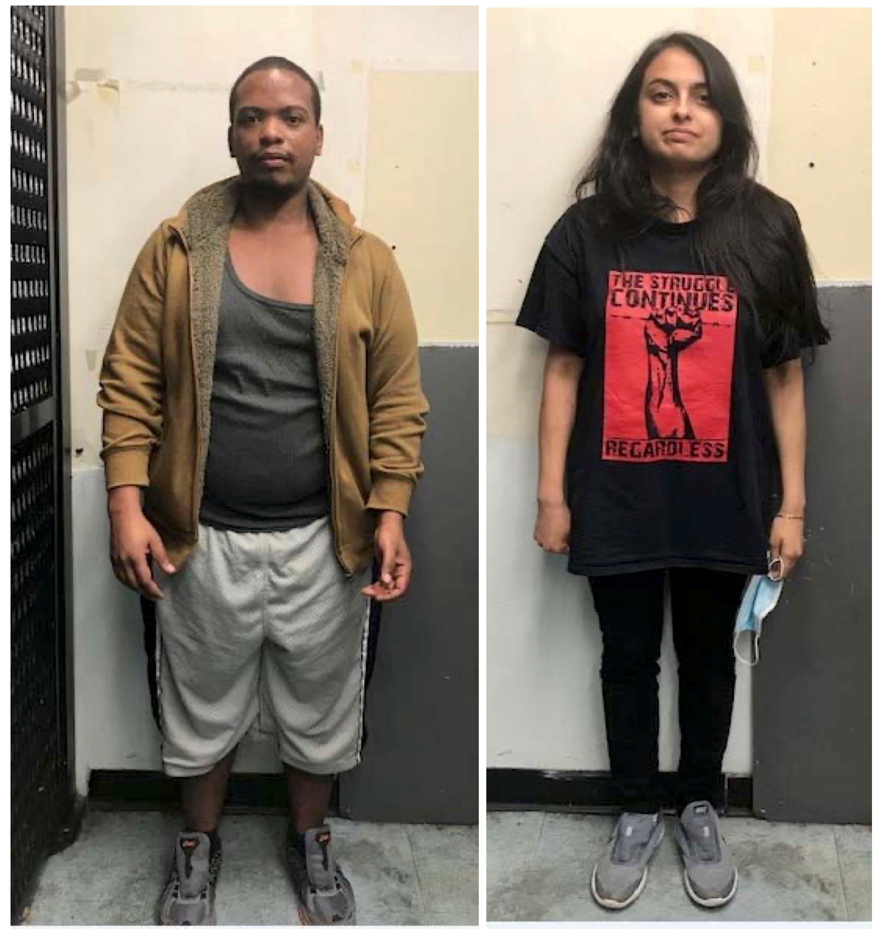 PHOTO: Colinford Mattis and Urooj Rahman are pictured in photos taken by authorities following their arrests in New York, May 30, 2020. 
