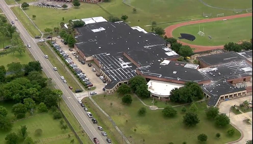 PHOTO: League City Intermediate School in League City, Texas, is pictured in an image made from aerial video on May 21, 2018.