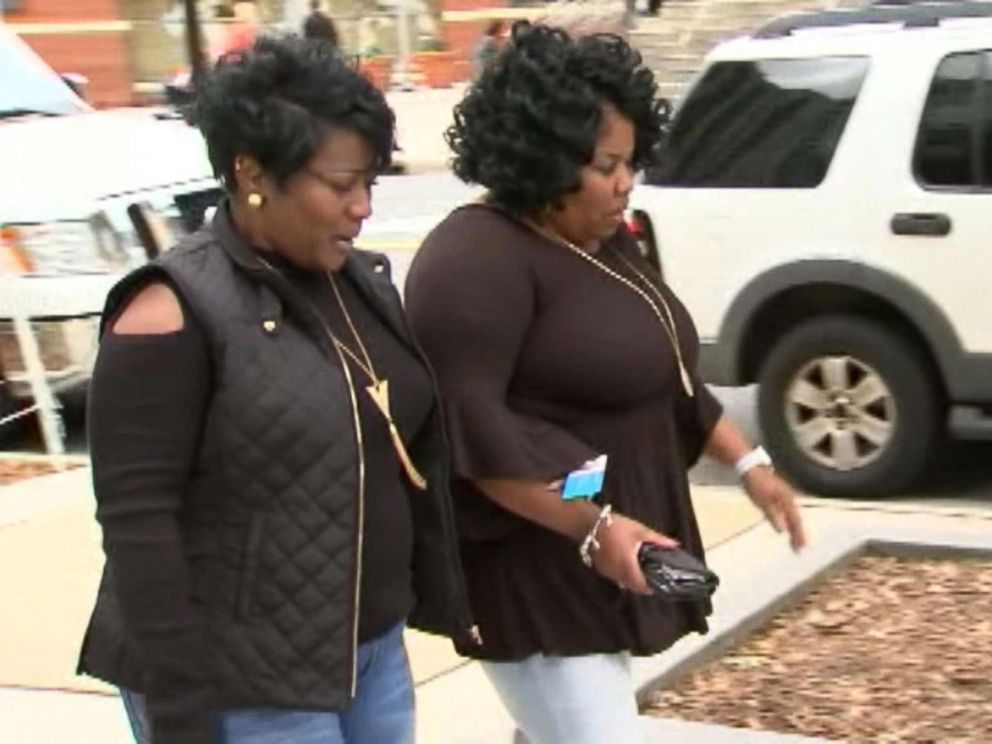 PHOTO: Leisa and Mary Garris were waiting in front of the Camden Fairview Apartment in Charlotte, North Carolina, Oct. 19, for AAA to repair their vehicle, when a woman started screaming at them, they told WSOC.