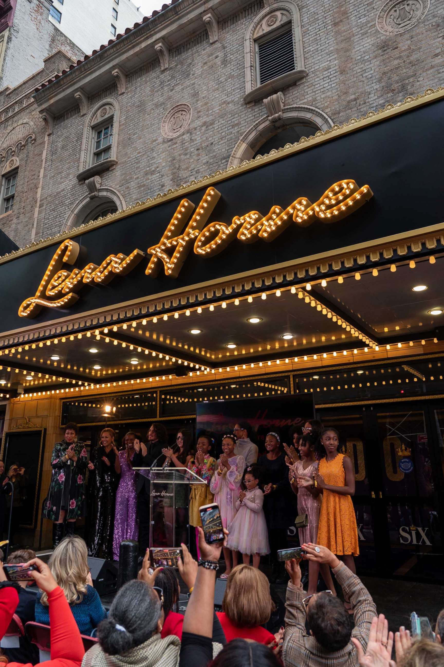 PHOTO: The marquee was unveiled at Broadway's new Lena Horne Theatre
in New York City, Nov. 1 2022.