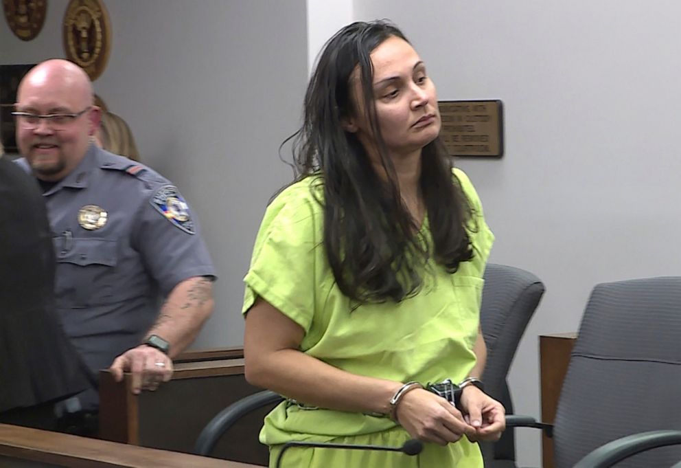 PHOTO: Letecia Stauch makes her first appearance in El Paso County District Court in Colorado Springs, Colo., Wednesday, March 11, 2020. 