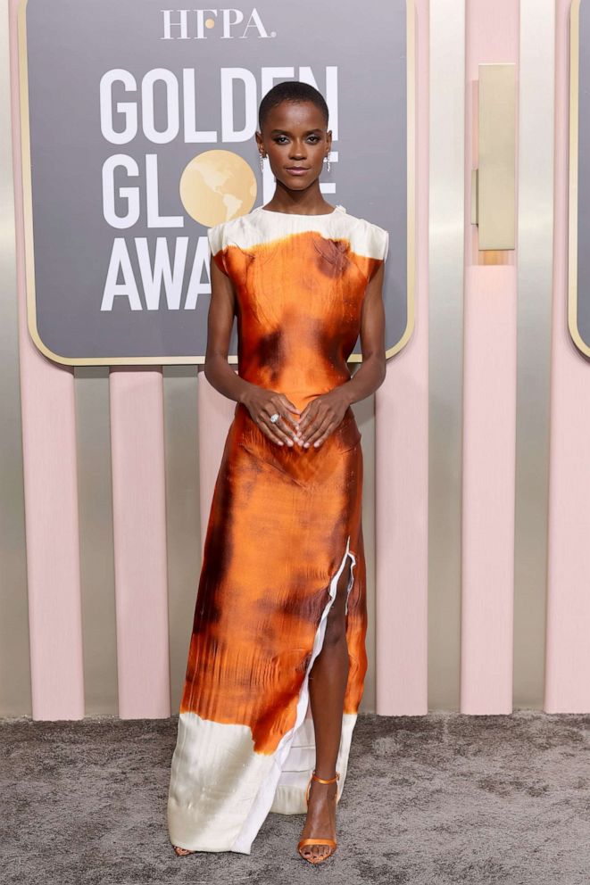 PHOTO: Letitia Wright attends the 80th Annual Golden Globe Awards at The Beverly Hilton on Jan. 10, 2023, in Beverly Hills, Calif.