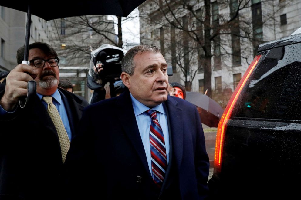 PHOTO: File photo of Ukrainian-American businessman Lev Parnas after a bail hearing at the Manhattan Federal Court in New York, Dec. 17, 2019.