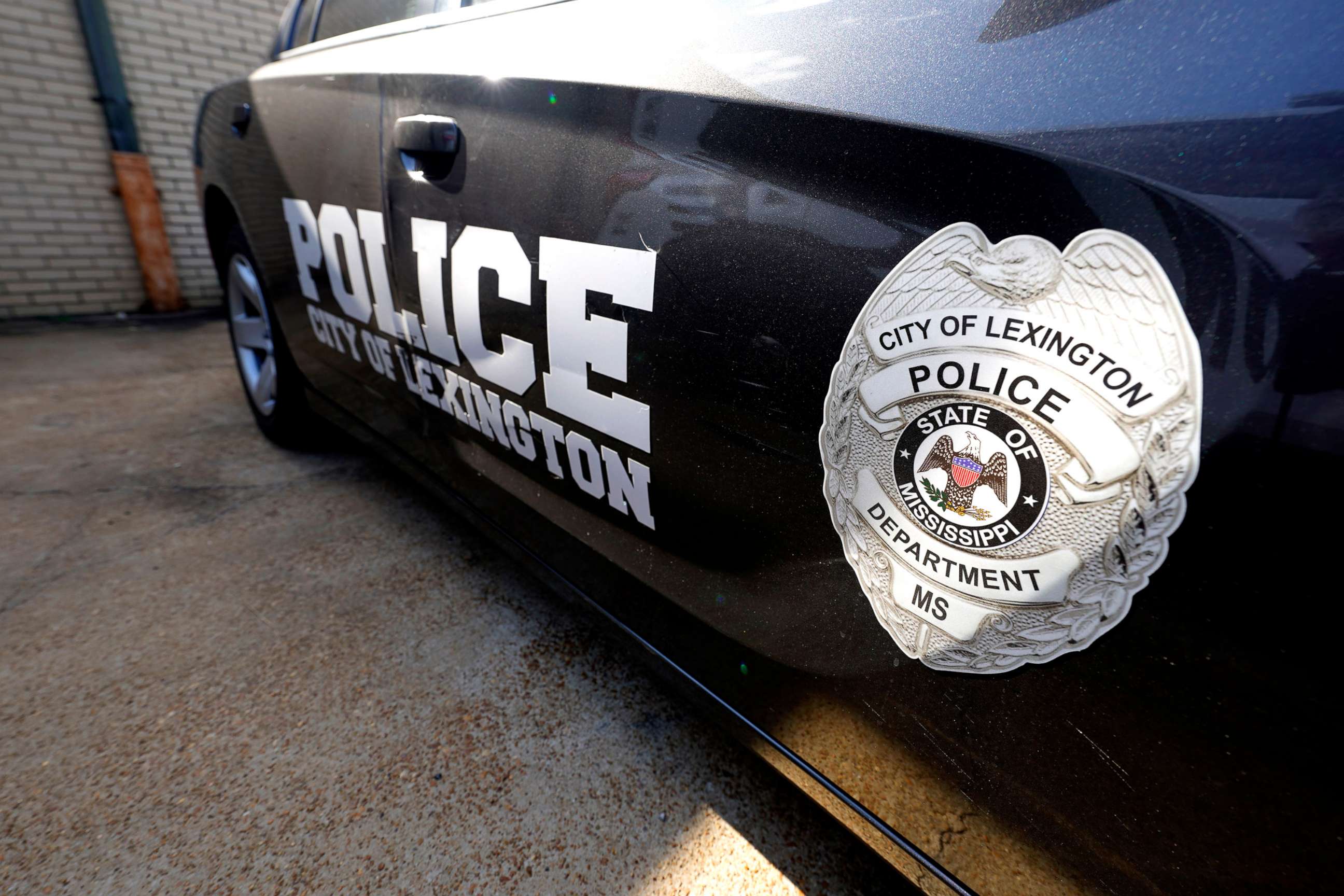 PHOTO: A Lexington, Miss., police cruiser is parked outside their facility near the town square, Aug. 15, 2022. 