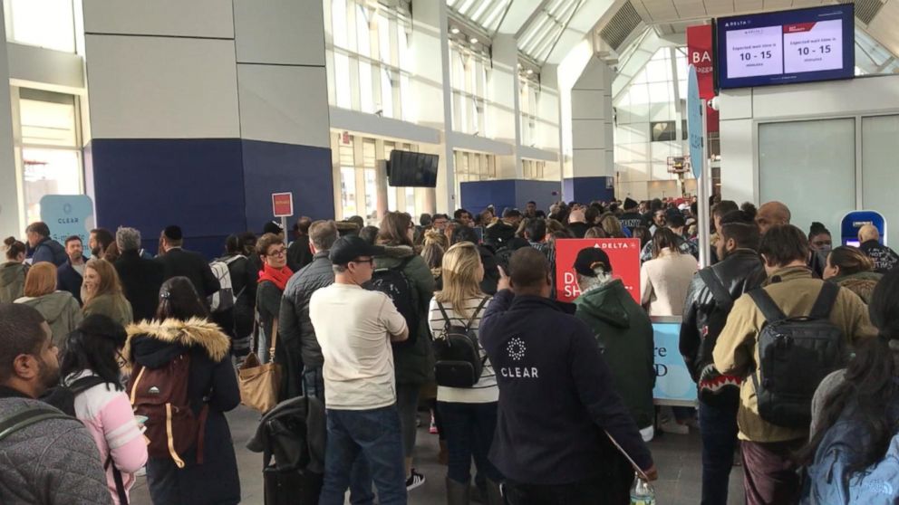 PHOTO: Hundreds of travelers were stuck in lines at LaGuardia Airport on Jan. 6, 2019, amid increased callouts by TSA agents during the government shutdown.