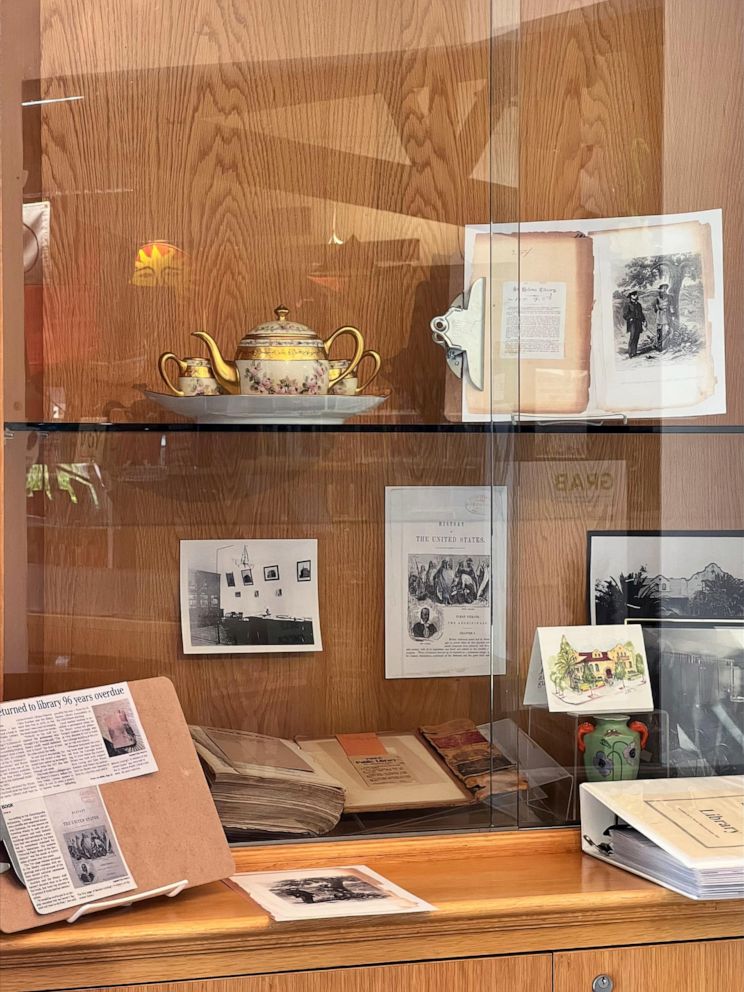 PHOTO: “A History of the United States” by Benson Lossing, sits in a display case at the St. Helena Public Library.