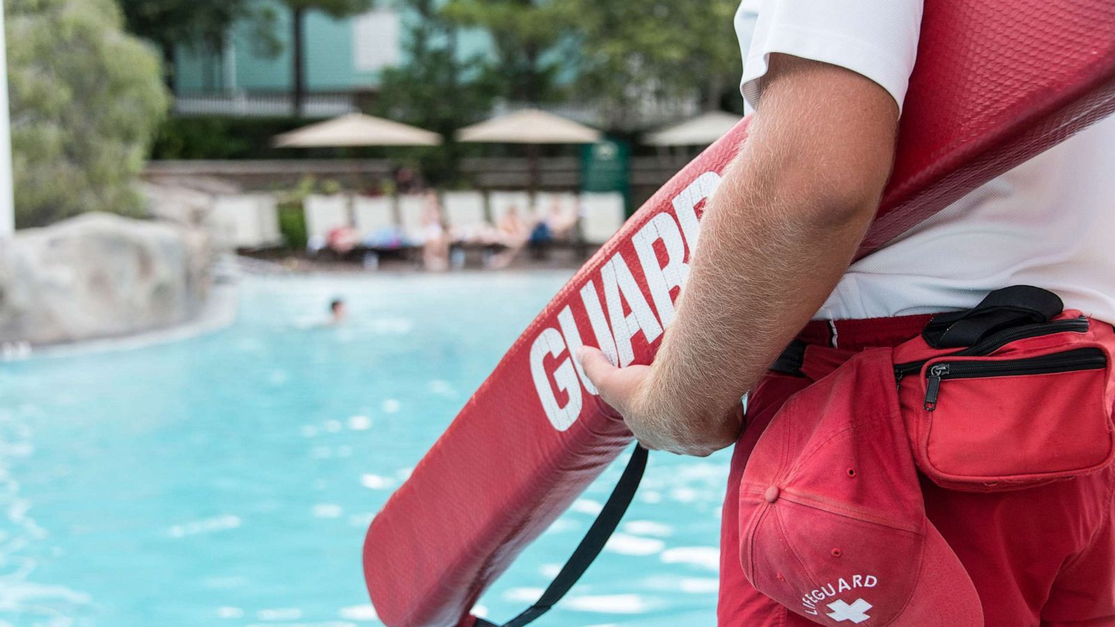 PHOTO: A lifeguard watches a swimming pool in an undated stock photo.