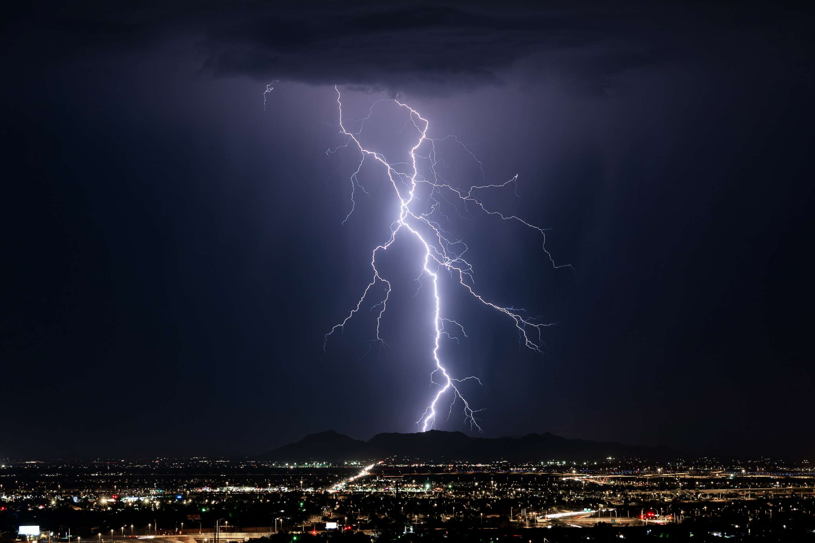 PHOTO: Lightning is seen in Phoenix in this undated stock photo.