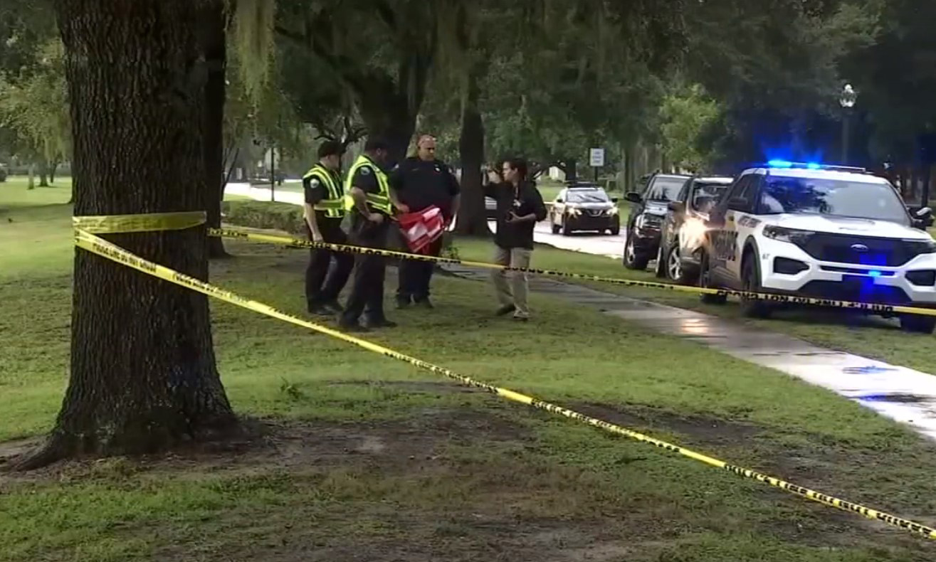 PHOTO:  Police said a woman was killed by lightning that also struck her child and a dog near Trotwood Park in Winter Springs, Fla., about 15 miles north of Orlando, on Aug. 18, 2022.
