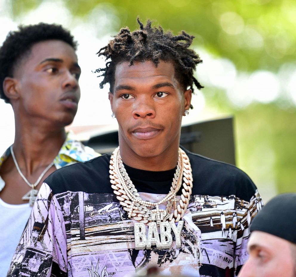 PHOTO: Rapper Lil Baby attends The Grand Finale Summer 19 Back to School Drive at Morris Brown College on Aug. 9, 2019, in Atlanta.