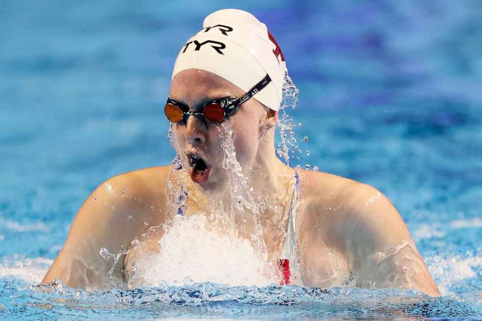 PHOTO: Lilly King of the United States competes in the Women's 200m breaststroke final during Day Six of the 2021 U.S. Olympic Team Swimming Trials at CHI Health Center, June 18, 2021, in Omaha, Nebraska.
