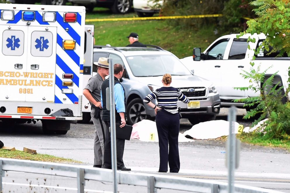 PHOTO: The scene of a deadly limousine crash in Schoharie, N.Y., Oct. 6, 2018.