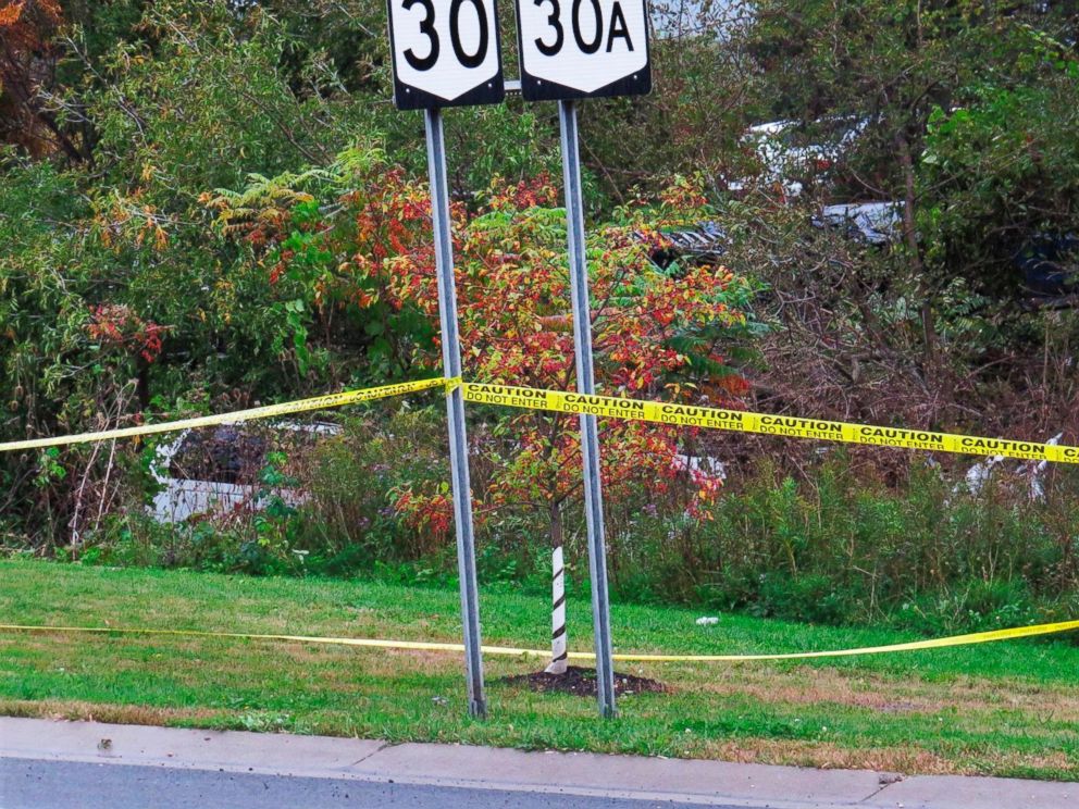 PHOTO: A limousine, left, sits in the woods following a fatal crash in Schoharie, N.Y., Oct. 6, 2018.