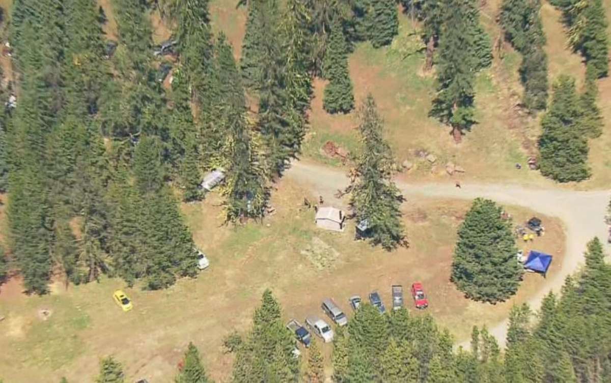 Authorities search for clues into the disappearance of Lindsey Baum near Ellensburg, Wash., on May 12, 2018. The girl's remains were found in the region last fall after she went missing in 2010.