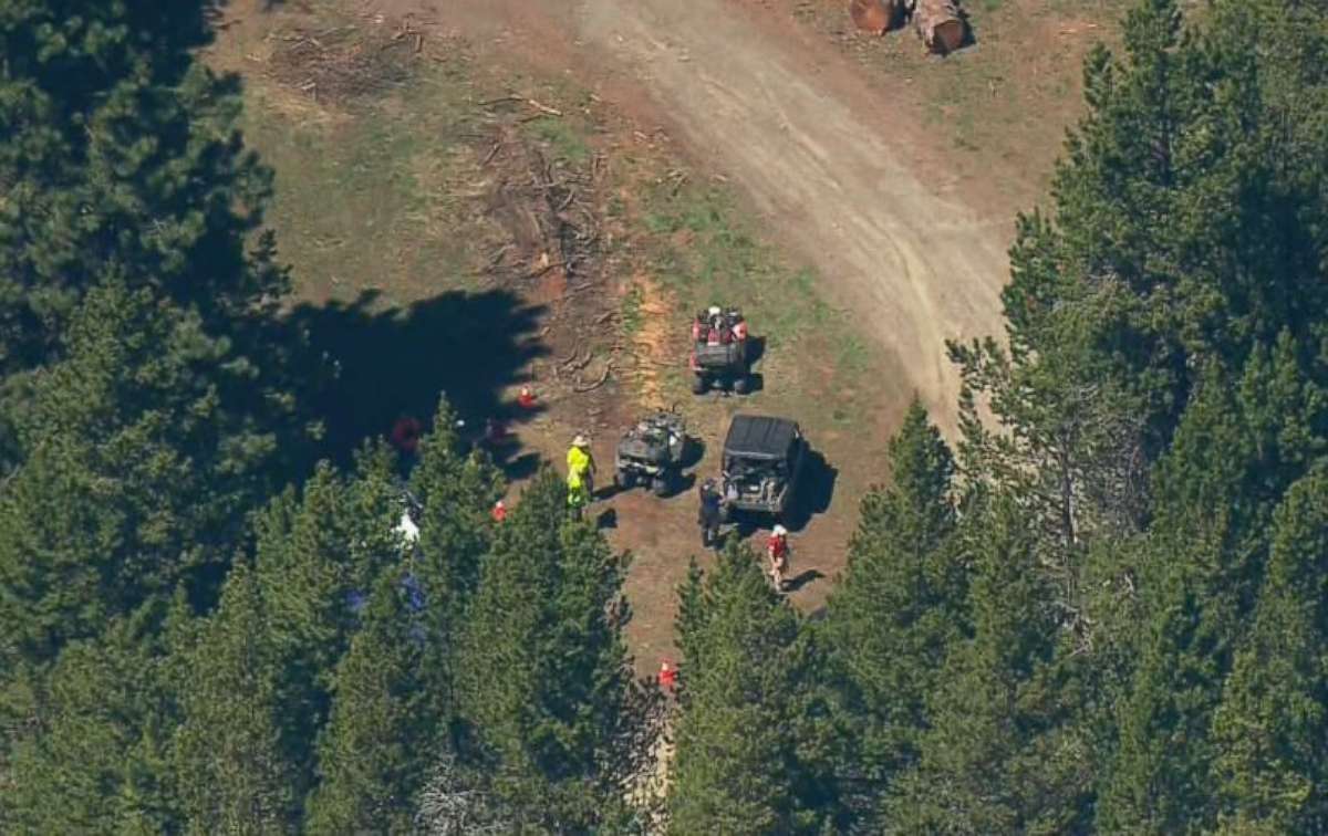 Authorities search for clues into the disappearance of Lindsey Baum near Ellensburg, Wash., on May 12, 2018. The girl's remains were found in the region last fall after she went missing in 2010.