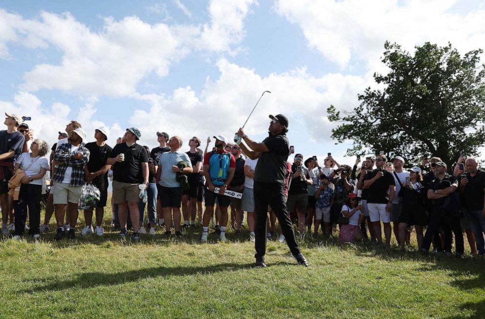 PICTURED: Team Hy Flyer's American Phil Mickelson in action during the third round of the LIV Golf Invitational at the Centurion Club in St Albans, Britain June 11, 2022.
