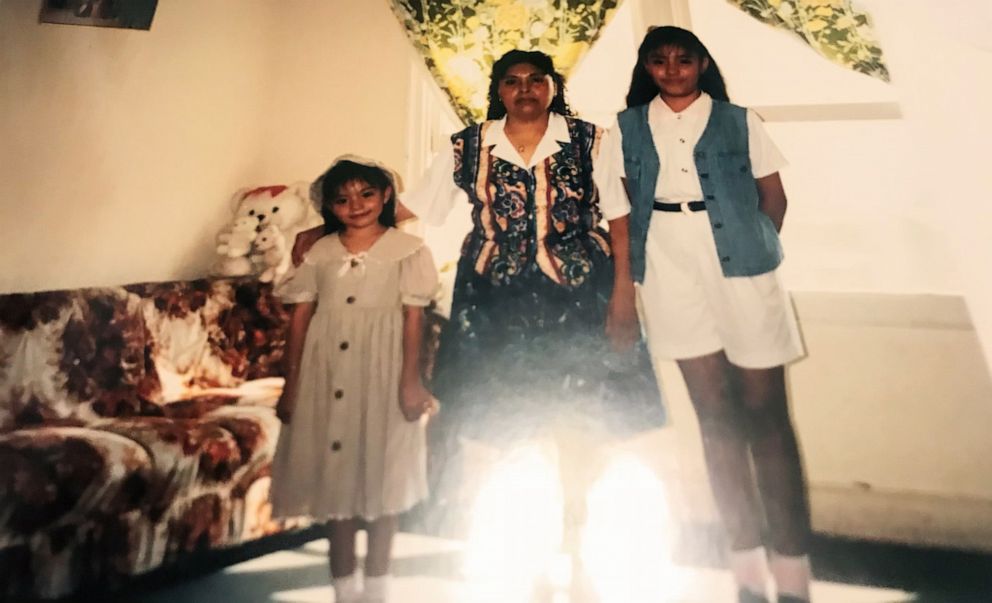 PHOTO: Lizbeth Sanchez Olivera (left) is seen in an undated photograph with her mother and sister.