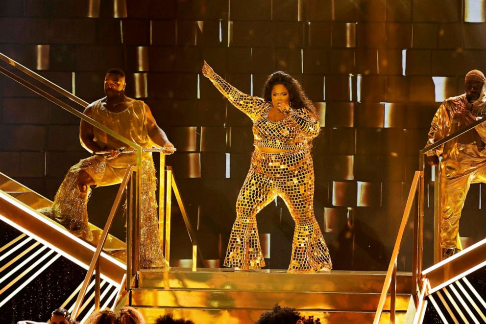 PHOTO: Lizzo performs onstage during the 2022 BET Awards at Microsoft Theater on June 26, 2022, in Los Angeles.