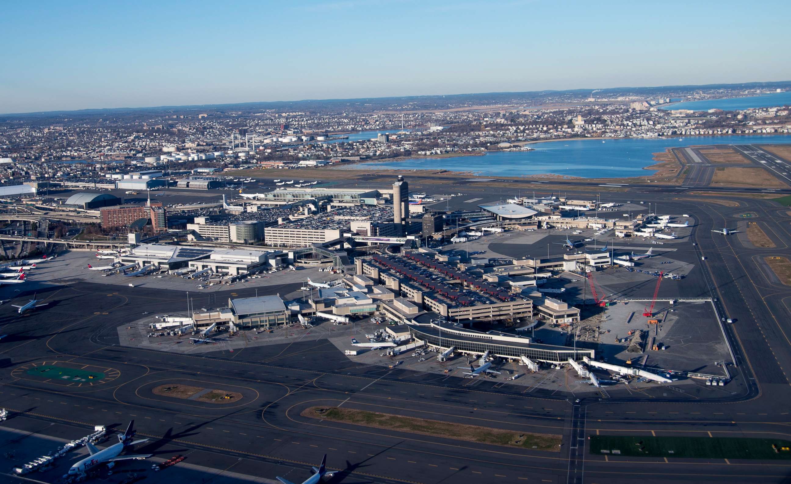PHOTO: Aerial view of Boston Logan International Airport in Boston, Mass., on Dec. 6, 2012.