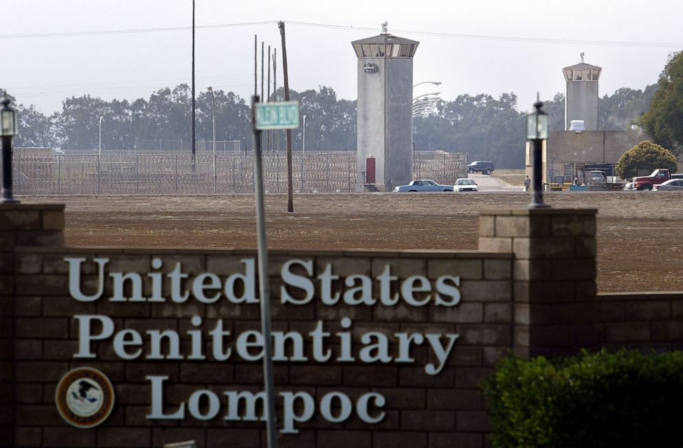 PHOTO: In this Oct. 1, 2003, file photo, the entrance to United States Penitentiary in LompocS, Calif. is shown.