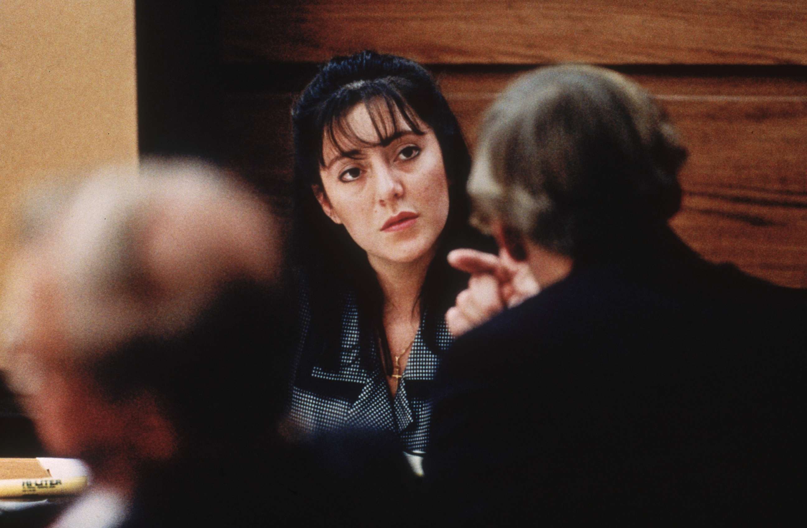 PHOTO: Lorena Bobbitt takes the witness stand in her trial for cutting off her husband's penis Jan. 1994.