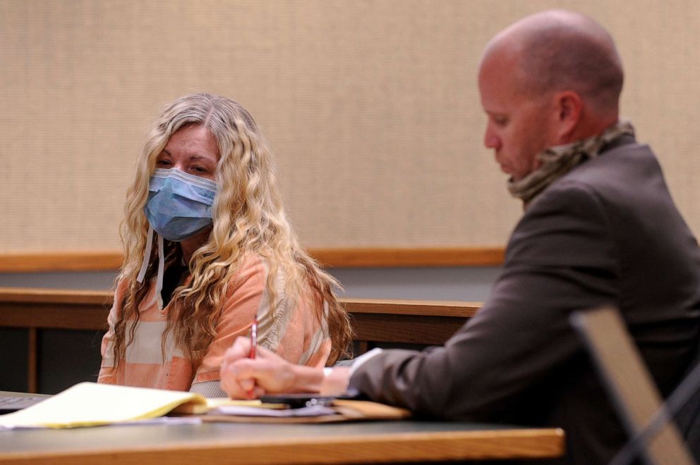 PHOTO: Lori Vallow finds out her bond has been denied by Judge Michelle Mallard during her second bond hearing at the Madison County Magistrate Court in Rexburg, Idaho, May 1, 2020.