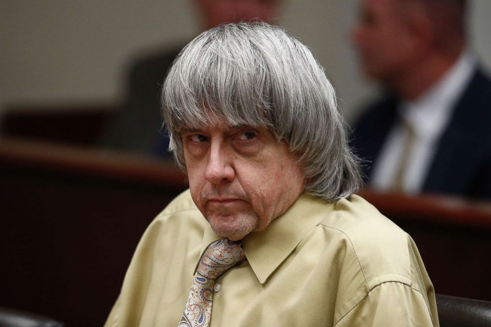 PHOTO: David Turpin sits during a courtroom hearing, Friday, Feb. 22, 2019, in Riverside, Calif.