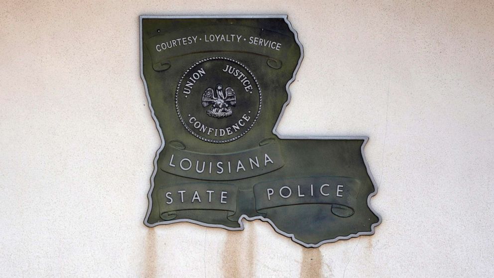 PHOTO: A Louisiana State Police sign marks the headquarters of Louisiana State Police Troop F in Monroe, La., Aug. 4, 2021.