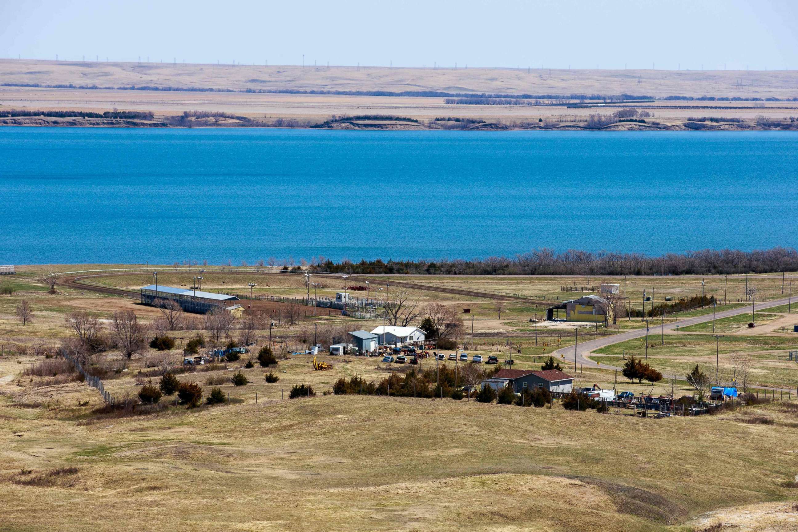 PHOTO: The Lower Brule Indian Reservation, with the Missouri River in the background, April 22, 2020 in Lower Brule, South Dakota.