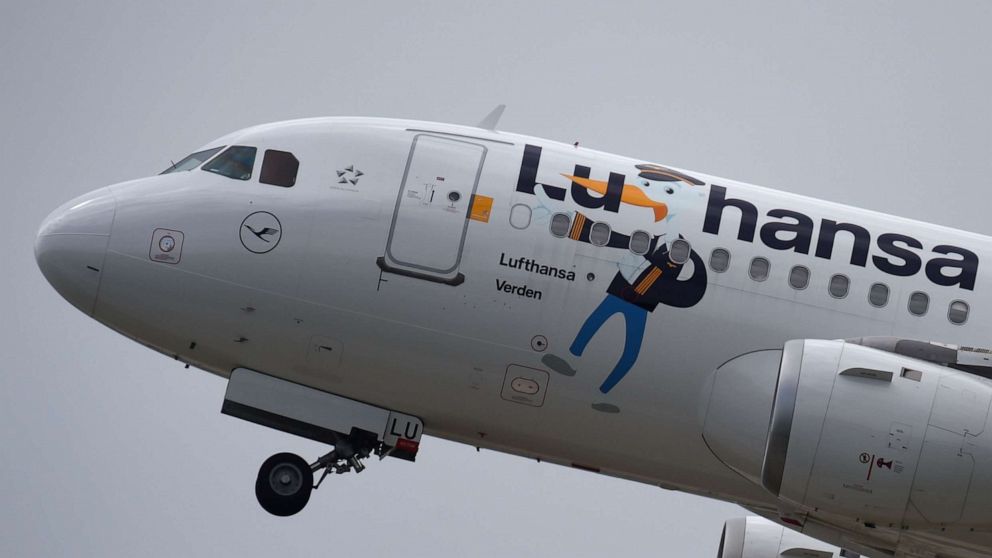 PHOTO: An aircraft of the German airline Lufthansa starts from Franz-Josef-Strauss Airport in Munich on June 25, 2020, amid the novel coronavirus pandemic.