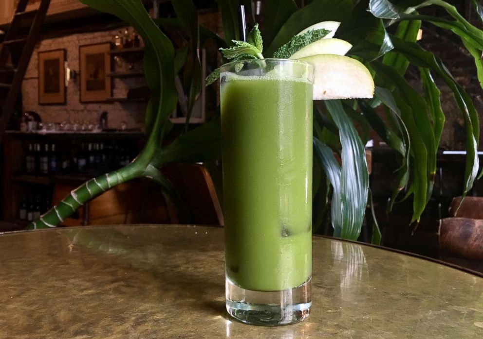 PHOTO: Bar Director Zach Cramer from New York City's Tiny's and The Bar Upstairs shared this recipe for a matcha tea flavored mocktail with "GMA." 