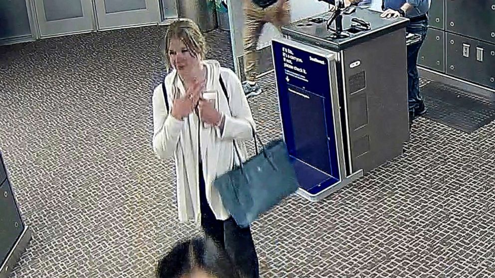 PHOTO: In this image made from a June 2019, Salt Lake City International Airport video provided by the Salt Lake City Police Department shows Mackenzie Lueck.