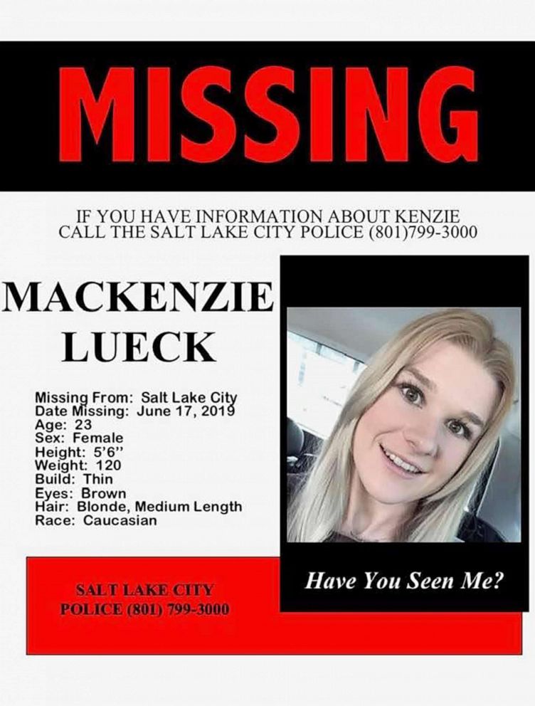 PHOTO: Mackenzie Lueck is pictured in this poster released to help locate her.