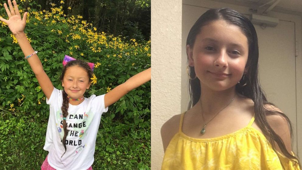 PHOTO: Two undated images of Madalina Cojocari, 11, released by the FBI.