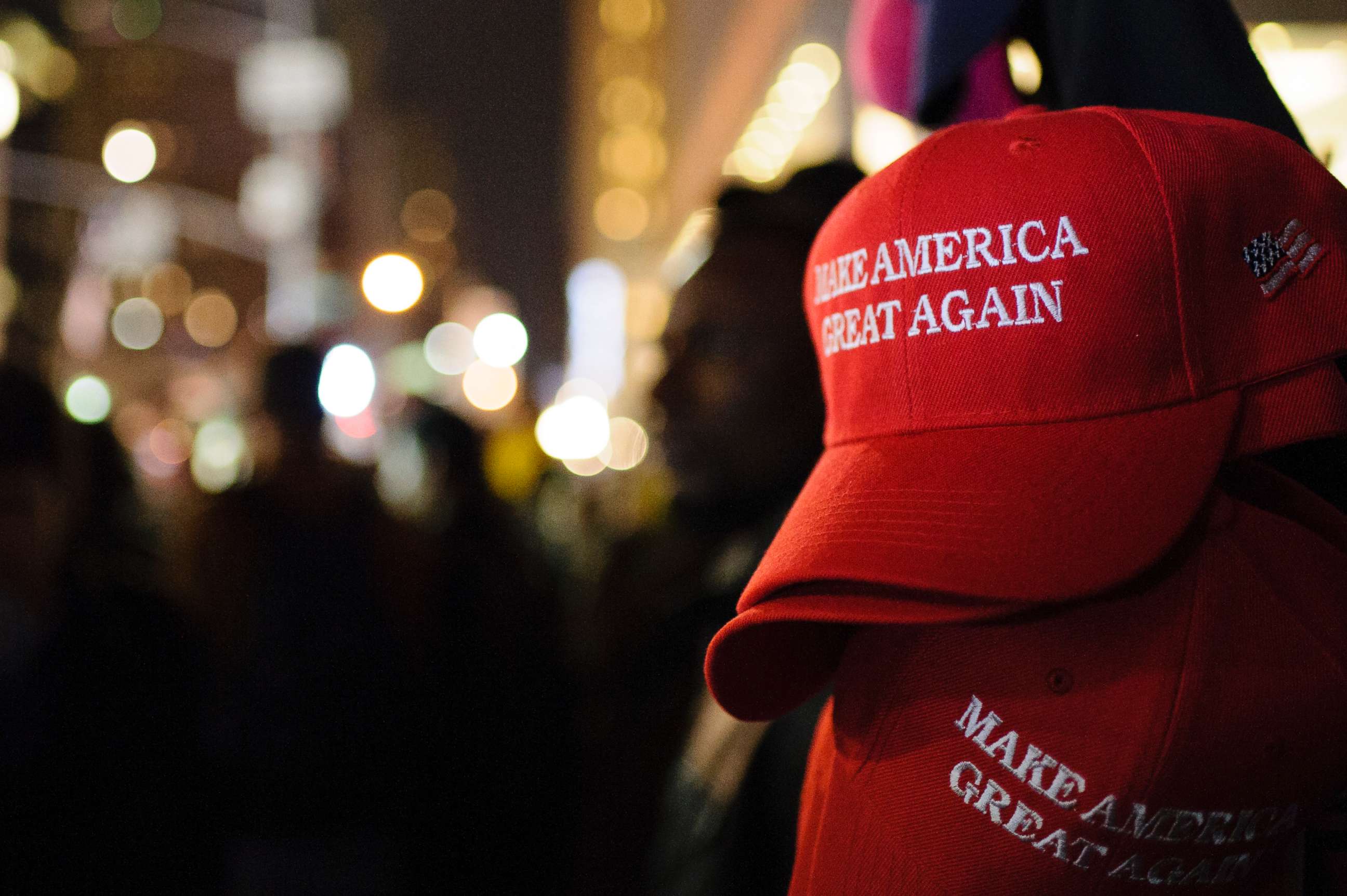 PHOTO: Make America Great Again (MAGA) hats are pictured. 