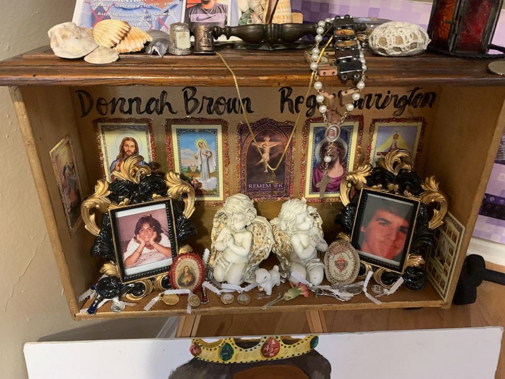 PHOTO: Maggie, now 22, is an artist who works with fibers and beads. Many of her pieces deal with her family story, in particular a memorial shrine she built to honor her father’s victims.